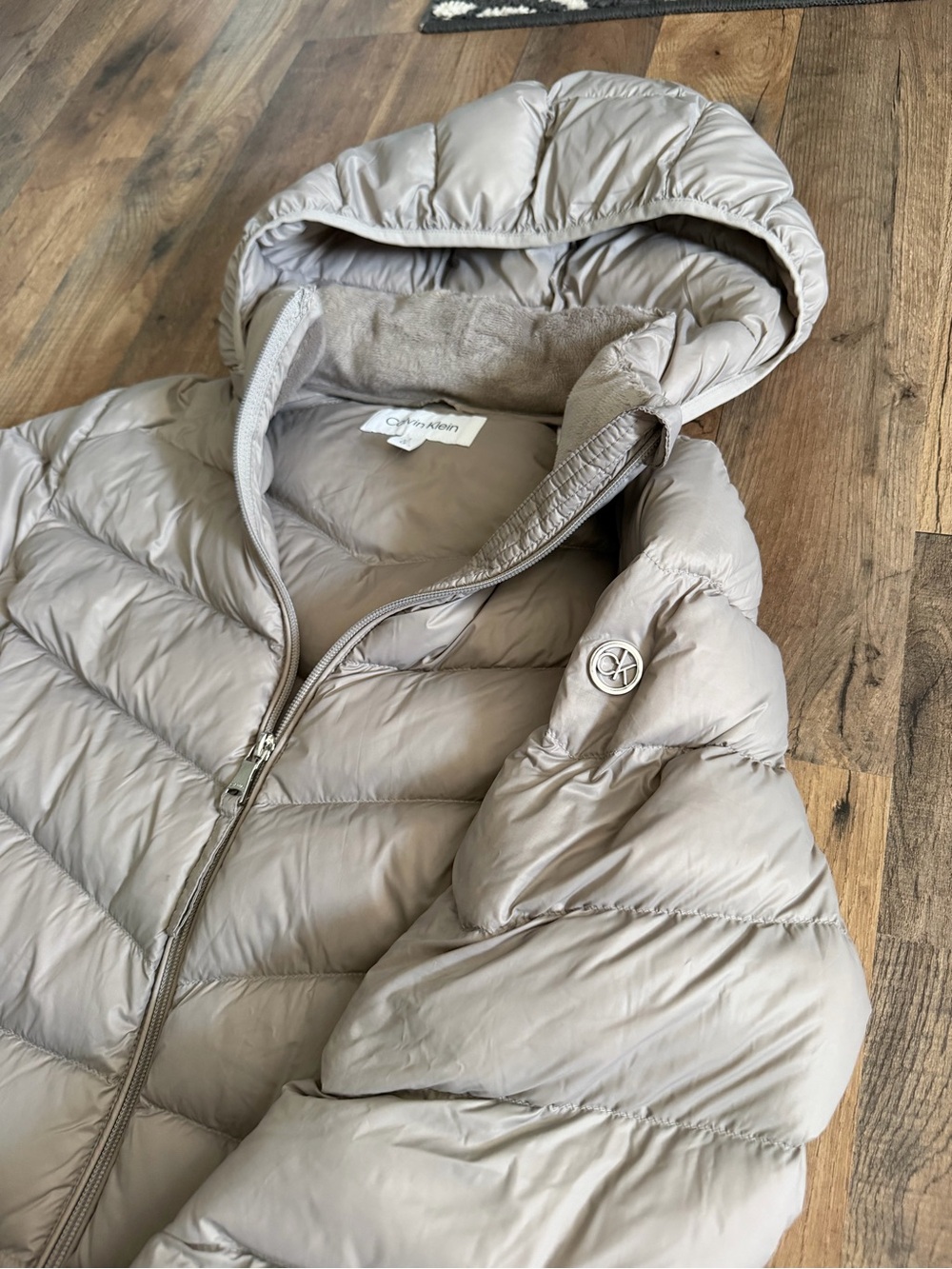 Calvin Klein Premium Down Puffer Jacket Womens Large - Picture 2 of 7